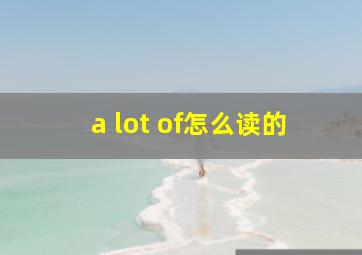 a lot of怎么读的